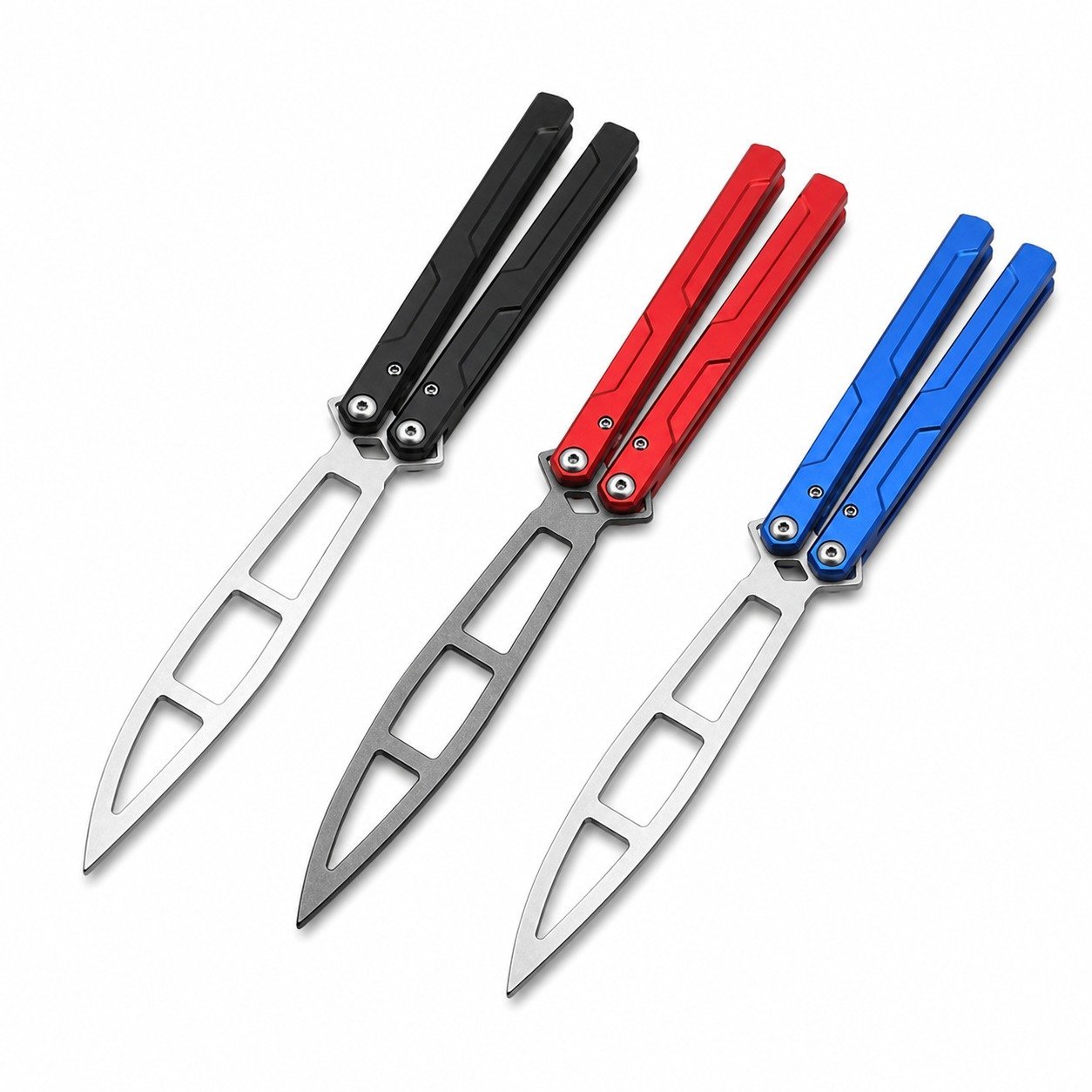 Originales Butterfly-Trainingsmesser mit Dreschflegel
