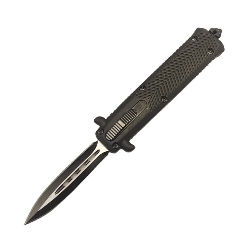 4,15-Zoll-Dual-Action-Stilettmesser – Schwarz