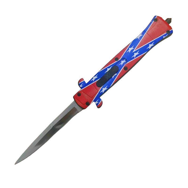 9-Zoll-italienisches Stiletto-Messer – OTF-Automatik (Flaggengriff)