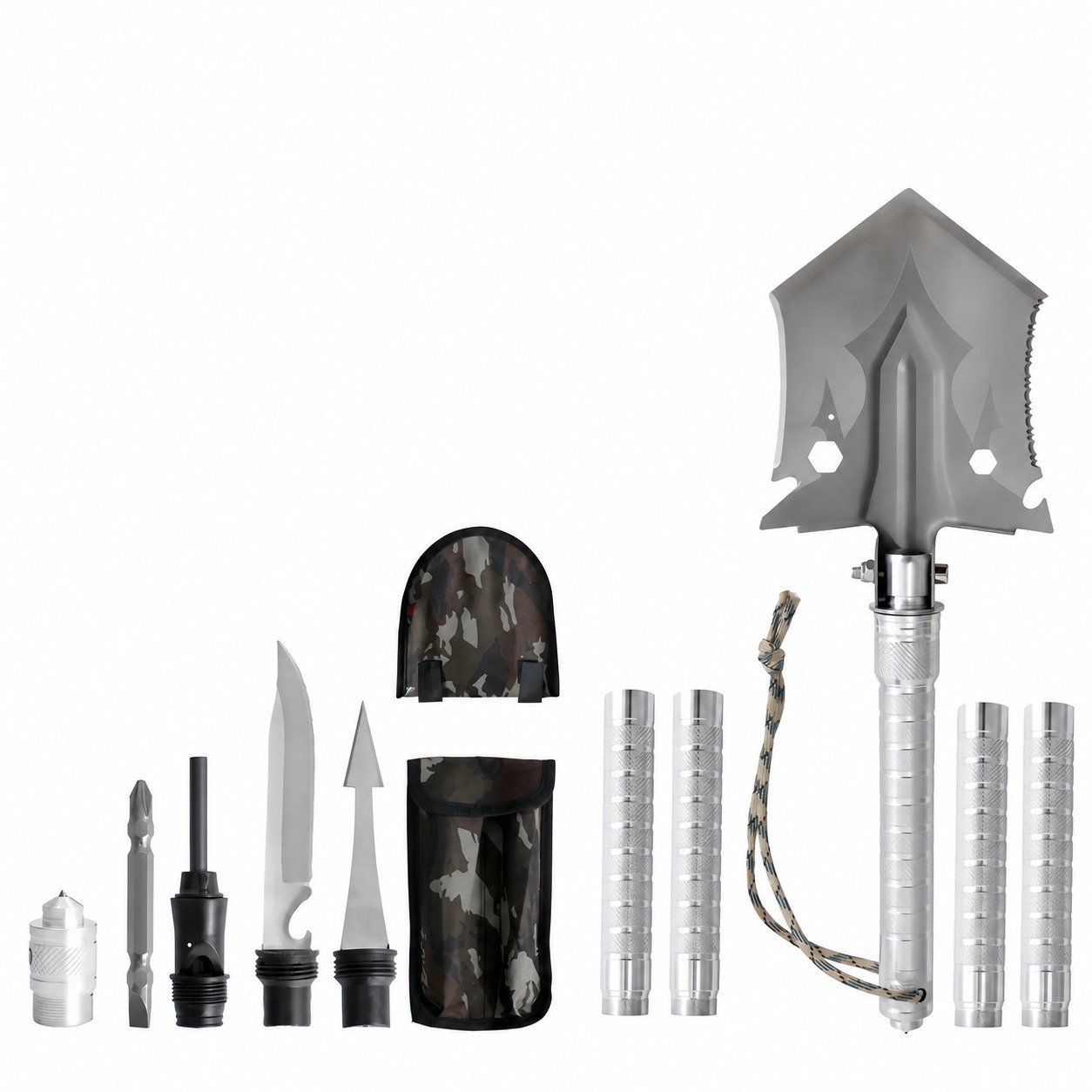 Camping-Ingenieurschaufel, multifunktionale Eisen-Catalpa, Outdoor-Angeln, Graben, Gartenfahrzeug, praktische Militärschaufel