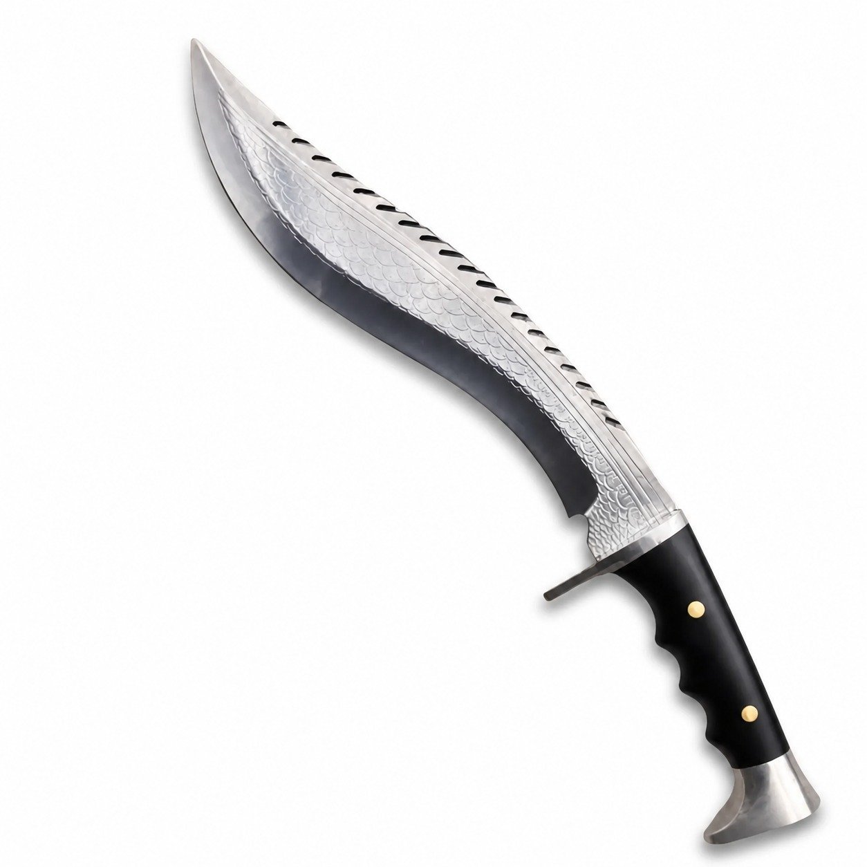 Drachenschuppen-Kukri-Messer, einteiliges Kukri-Messer aus A8-legiertem Stahl