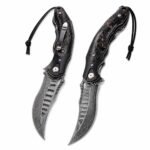 Abyss Damascus Schnellöffnendes Klappmesser
