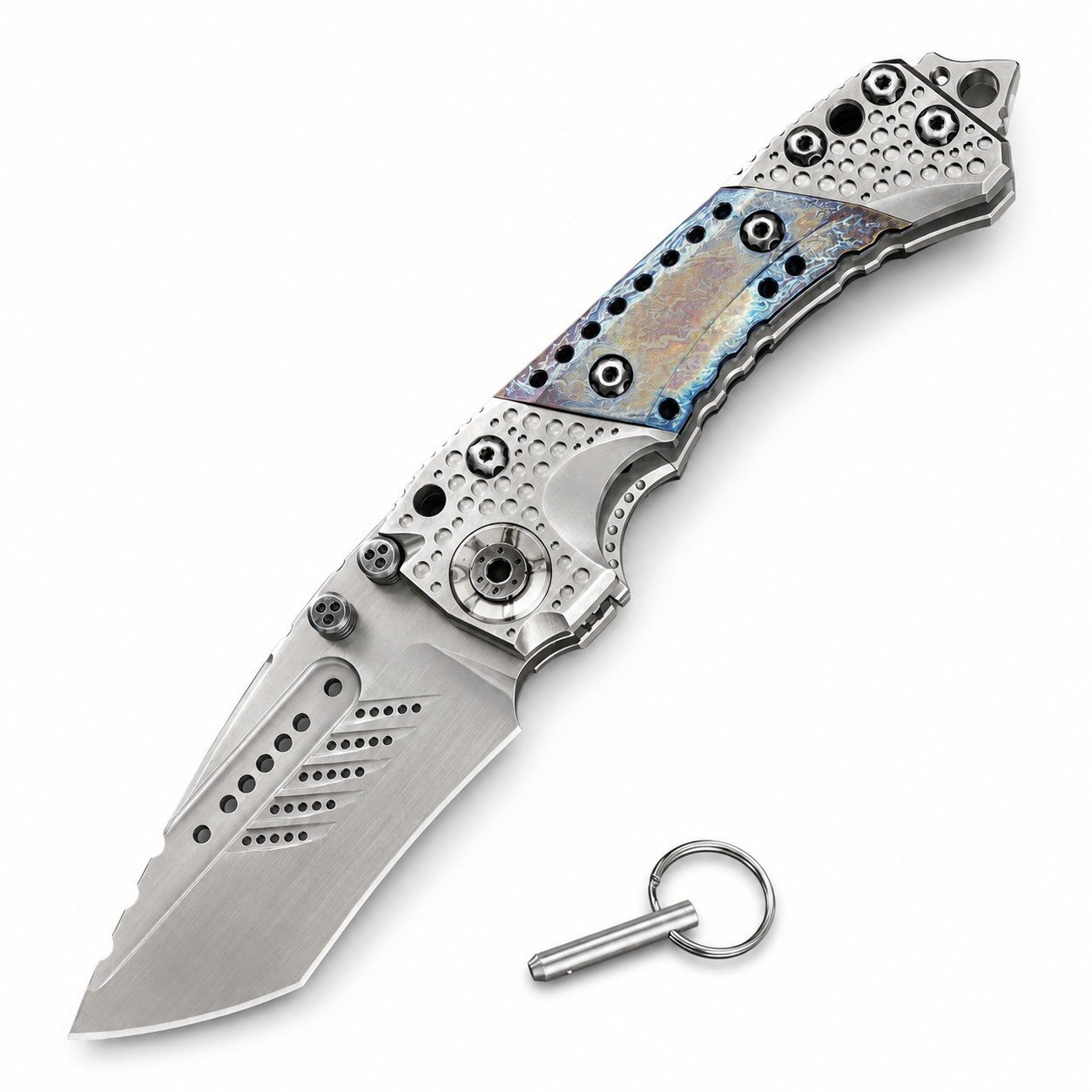 47036-main-white-clean Miller Bros. T1 Schweres Klappmesser mit blauem Griff