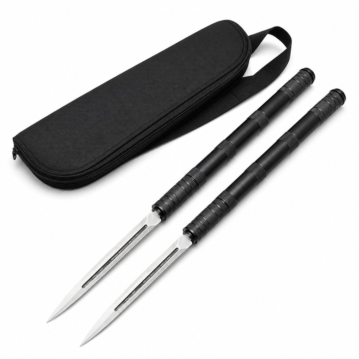 Kombiniert mit dem B.M.F Twin Spikes Messer mit feststehender Klinge