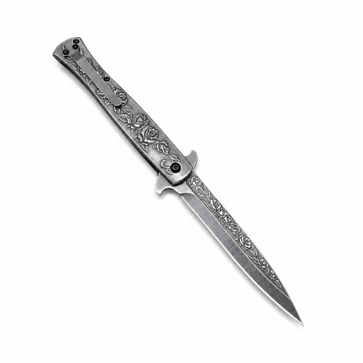 Swordfish Rose Relief Fold Klappmesser