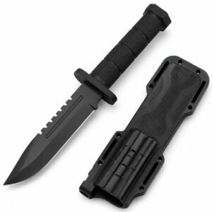 Der Quartiermeister suchte nach einem kleinen Gehalt für ein Überlebensmesser mit fester Klinge