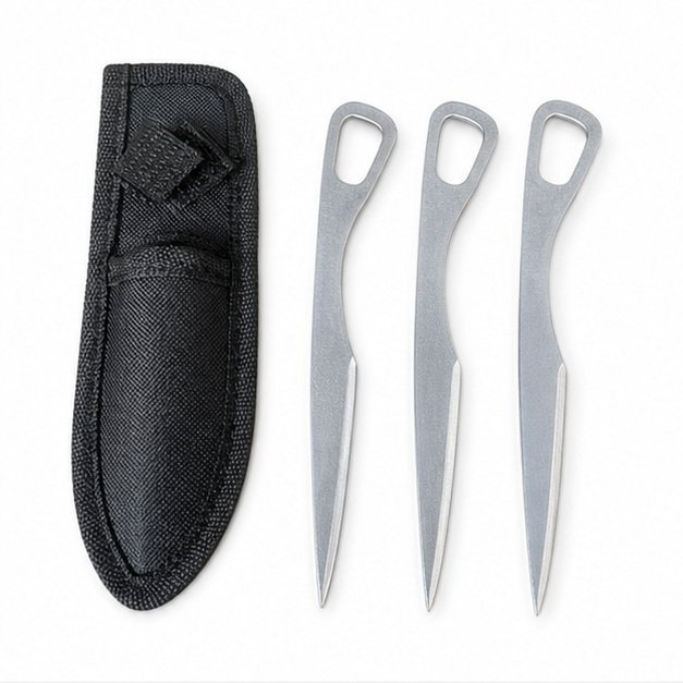 Übungs-Wurfmesser-Set YF126 – 3-teilig, Weiß