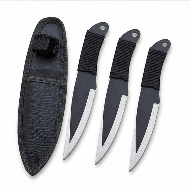 Übungs-Wurfmesser-Set YF079-3 – 3-teilig, Weiß