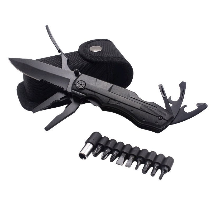Multifunktionales taktisches Klappmesser mit Zange – ein tragbares Multitool für Outdoor-Survival-EDC