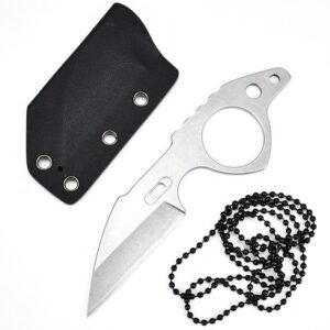 Einteiliges tragbares Minimesser aus Stahl, Neck Knife